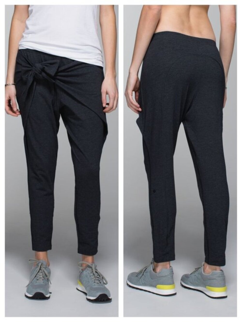 Lululemon Tie One On Pant Sz 6 Heathered Black